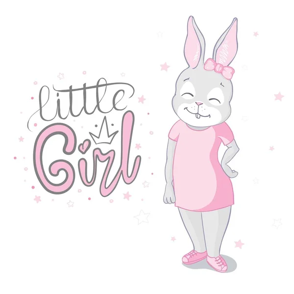 Cute Bunny Hand Drawn Vector Illustration Can Used Print Design — Stock Vector