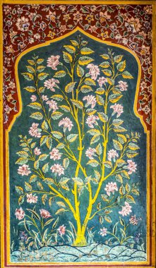 Historical floral art pattern by the Mughal empire  clipart