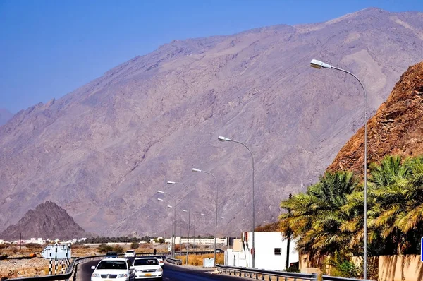 Autoroute Dans Vallée Près Muscat Oman — Photo