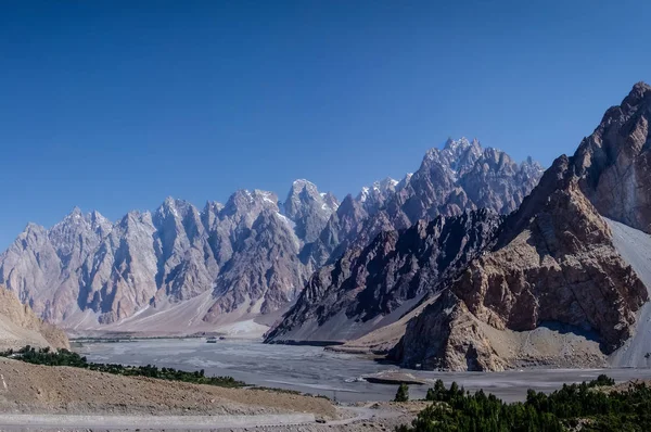 Los Conos Passu También Conocen Catedral Passu 106 Metros Sobre — Foto de Stock