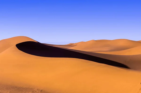 Sombras Negras Deserto — Fotografia de Stock