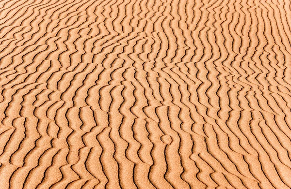 Rippled Pattern Golden Sand — Stock Photo, Image
