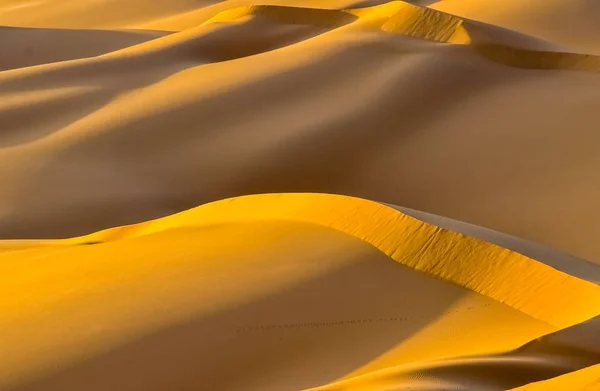 Lumière Crépuscule Sur Les Dunes Sable Dans Désert Sahara — Photo