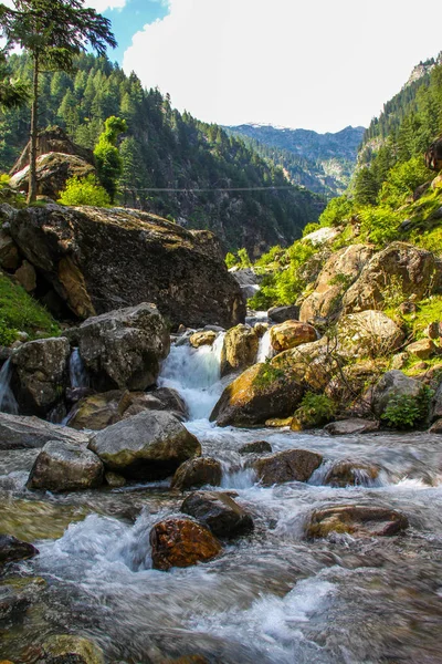 Folyó Jammu Kasmír Völgyben — Stock Fotó