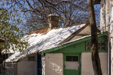 Ormanda donmuş bir ev 