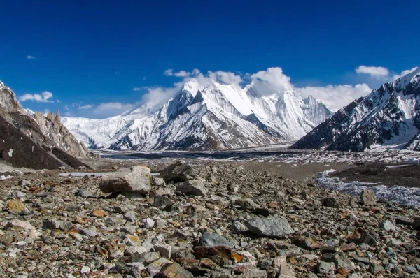 Blick Auf Den Gipfel Der Concordia Und Die Gletscher Karakorum — Stockfoto