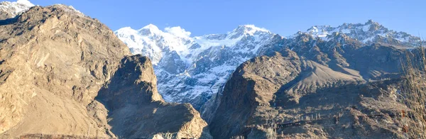 Ледниковые Вершины Хребта Каракорум Долине Хунза — стоковое фото