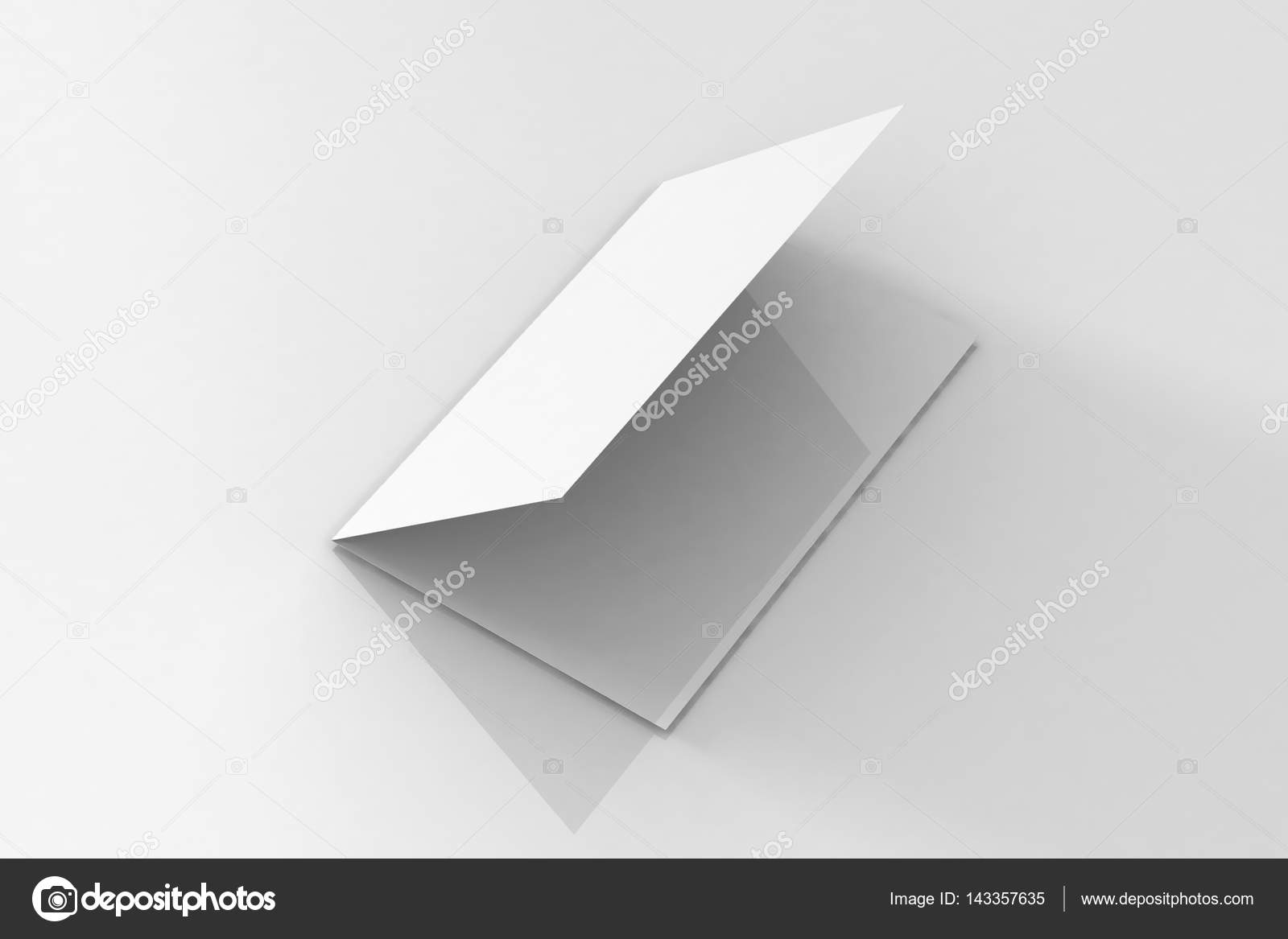 bi fold a5 brochure folder mock up op geïsoleerde witte