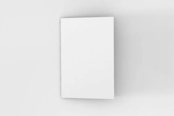 Brochure / opuscolo Bi-Fold A5 Mock-up su sfondo bianco isolato . — Foto Stock