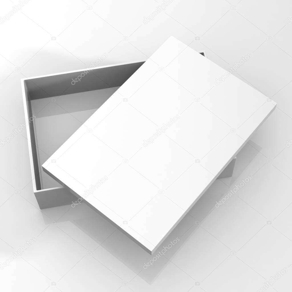 Download White Box for T shirt, Realistic Rendering of White Flat ...