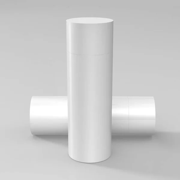 Witte parfum Deodorant Spray fles Mock-Up Set, cosmetische huid zorg verpakking kolf sjabloon. Deodoriser kunststof Stick. 3D illustratie — Stockfoto