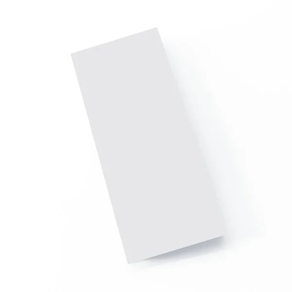 四折小册子模拟，现实呈现的四折页宣传册样机上孤立白色背景，3d 图 — 图库照片