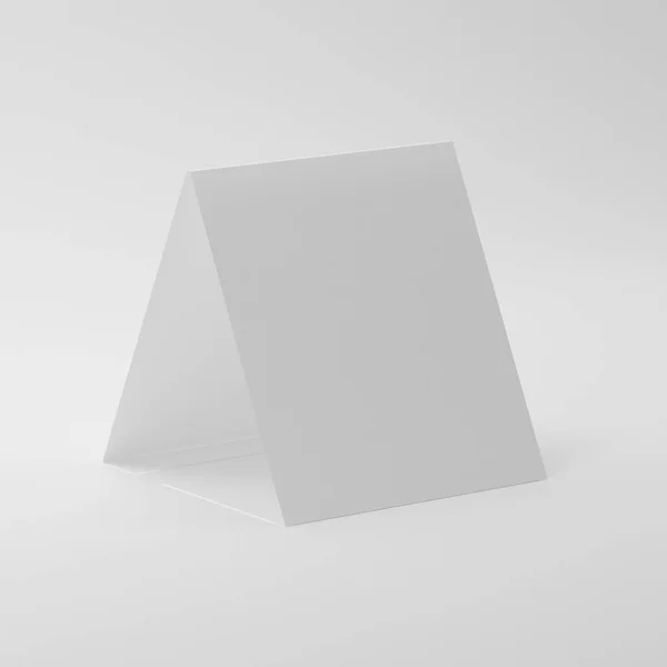 Üres asztal sátor modelleket elszigetelt fehér background — Stock Fotó