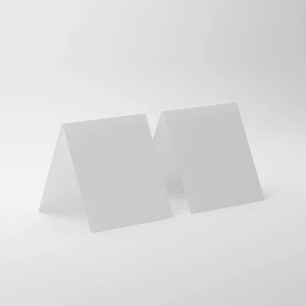 Barraca de mesa em branco Mock-Ups em fundo branco isolado — Fotografia de Stock