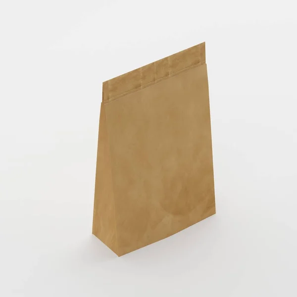 Recycled Brown Paper Mock Template Isolated White Background Ready Your — стоковое фото