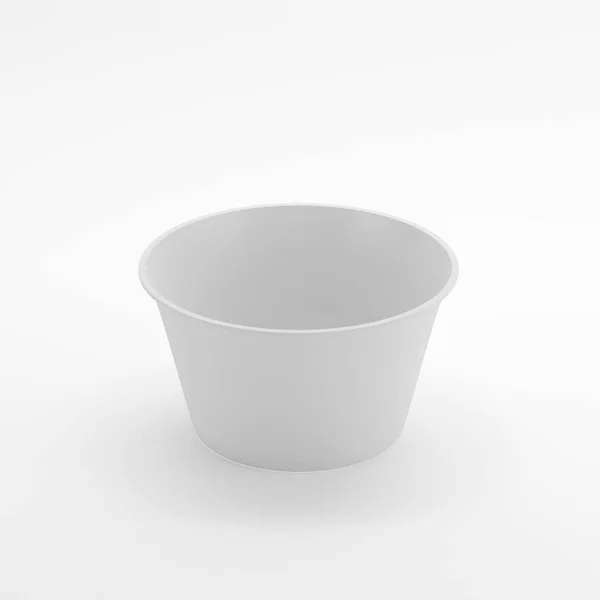 孤立した白い背景 イラストレーションのアイスクリームの紙コップ — ストック写真
