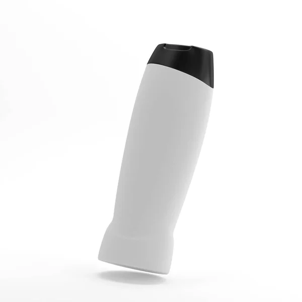Shampooflaschen Attrappe Auf Isoliertem Weißem Hintergrund Illustration — Stockfoto
