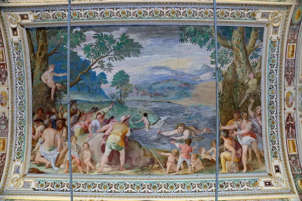 Palazzo Farnese - Loggia Herkulesa, freski Federico Zuccari — Zdjęcie stockowe