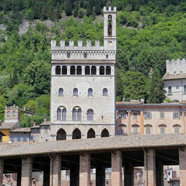 Gubbio wonderfull Konsül Sarayı. Umbria - İtalya