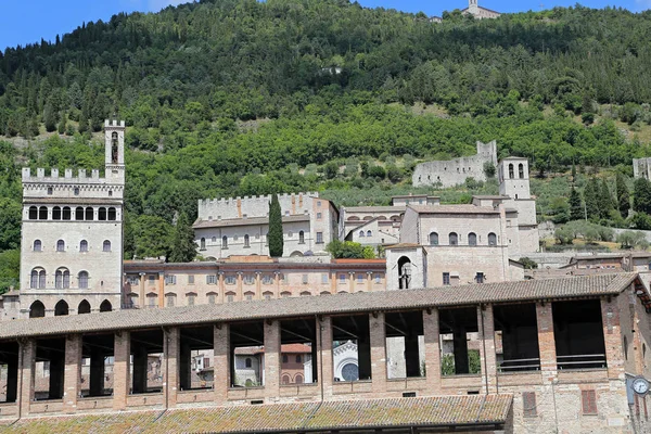Gubbio wonderfull Konsül Sarayı. Umbria - İtalya — Stok fotoğraf