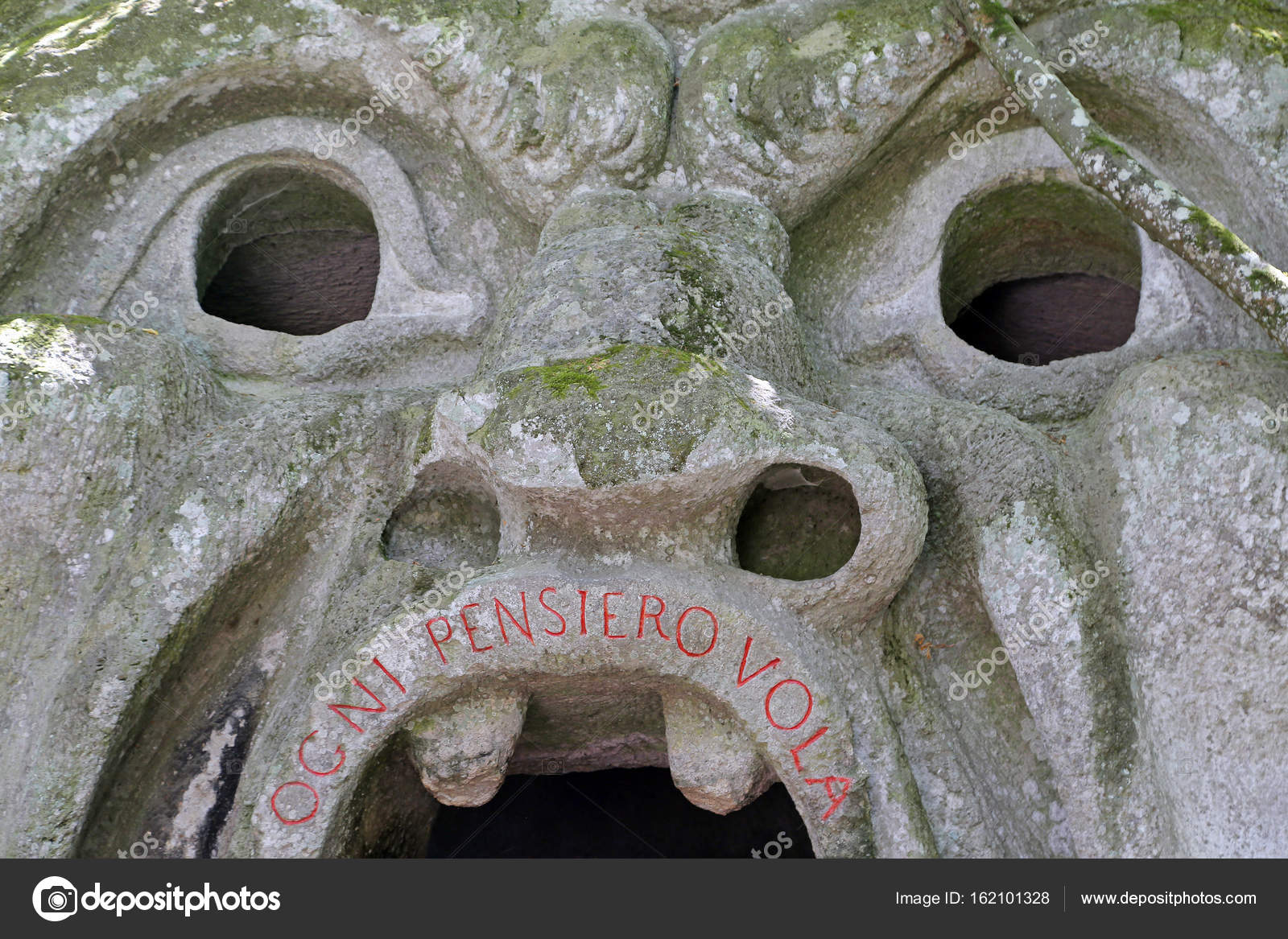 Orcus Mouth Sculpture At Famous Parco Dei Mostri Park Of The