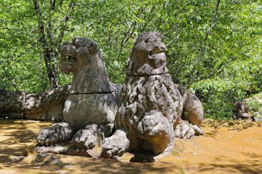  Bomarzo - İtalya canavar Park'ta kürk mücadele