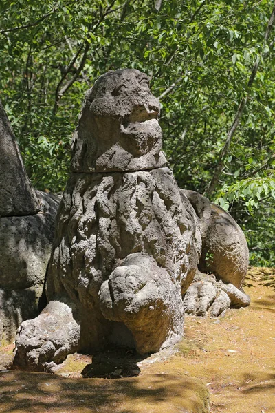 La lutte contre les fourrures au Monster Park de Bomarzo - Italie — Photo