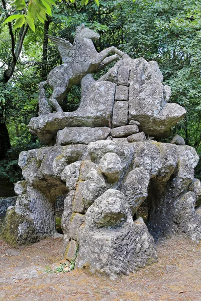 Pegasus çeşme canavar parkında Bomarzo - İtalya