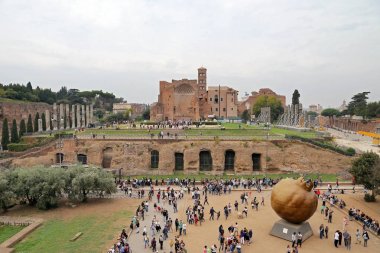 Roma, İtalya - 01 Ekim 2017: Domus Aurea, İmparator Nero Roma, Roma Forumu tarafından inşa