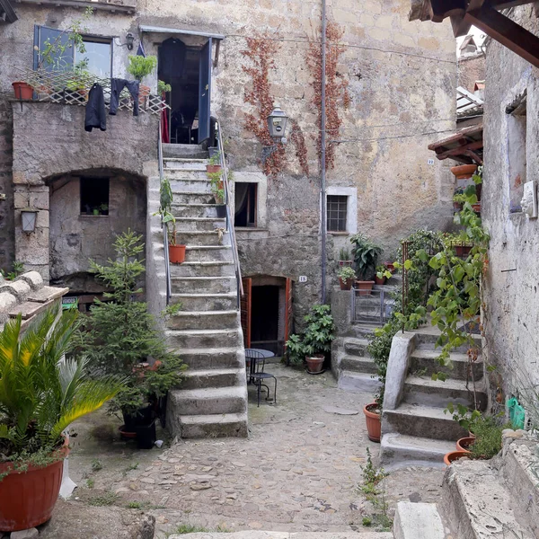 Calcata Viterbo Italia Julio 2019 Calcata Municipio Localidad Provincia Viterbo —  Fotos de Stock