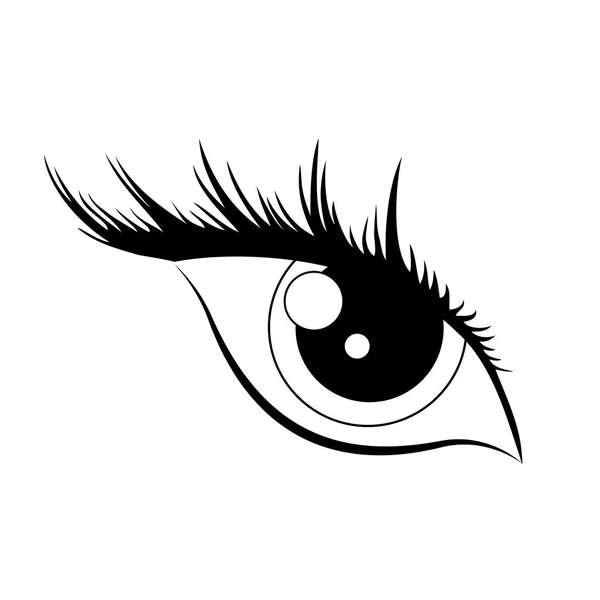 Ögon-ikonen vit bakgrund. — Stock vektor