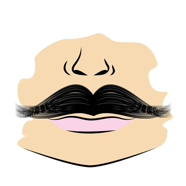 Conjunto de rostros de dibujos animados de hombre con barba y bigote — Vector de stock