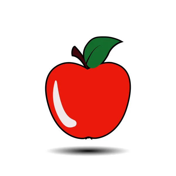 Rote Apfelfrucht — Stockvektor