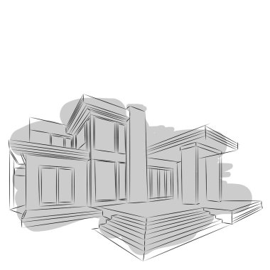 Mimarisi. Kroki. Bina çizim. Şehir