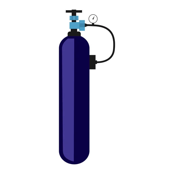 Icona bombola di ossigeno, design piatto, immagine vettoriale — Vettoriale Stock