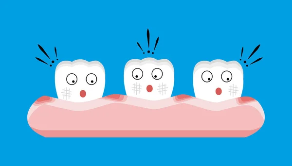Zánět dásní a krev, zubní koncepce — Stockový vektor