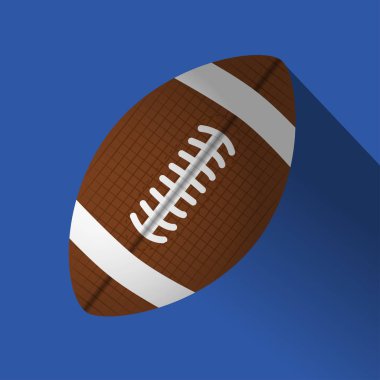 Beyaz bir arka plan üzerinde izole Amerikan futbolu topu. Gerçekçi vektör çizim. Rugby spor.