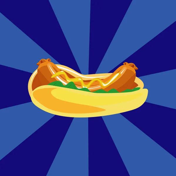Imagen del icono de ilustración de Vector Hot-Dog — Vector de stock