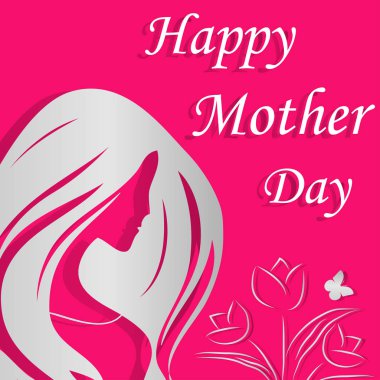 Vintage Happy Mothers's Day Typographical Background clipart
