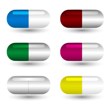 Vektör çizim logo için Tema ilaç uyuşturucu hap, kapsül. Çizim, oluşan, hap, tablet desen kapsül. Doktor reçete tablet, kapsül hastalığı, eczaneler reçete satın.