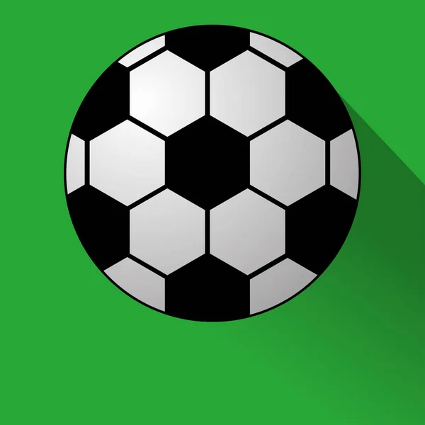 Ein isoliertes Bild eines ledernen Fußballballs — Stockvektor
