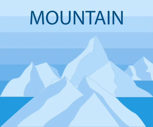 Mountain Icons Set on White Background. Vector — Stock Vector