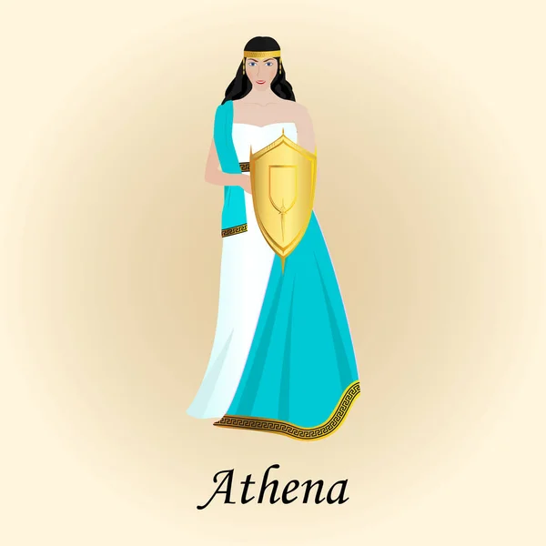 Palas athena minerva goddess of wisdom greek roman — Stock Vector