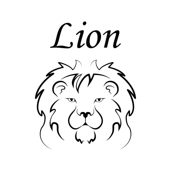 Tête de lion - illustration vectorielle — Image vectorielle