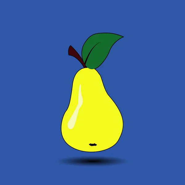 Icono de pera en estilo plano. Objeto aislado. Logo de pera. Ilustración vectorial sobre fondo blanco — Archivo Imágenes Vectoriales