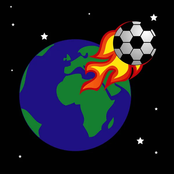 Fútbol Fuego Logo Elemento de diseño — Vector de stock