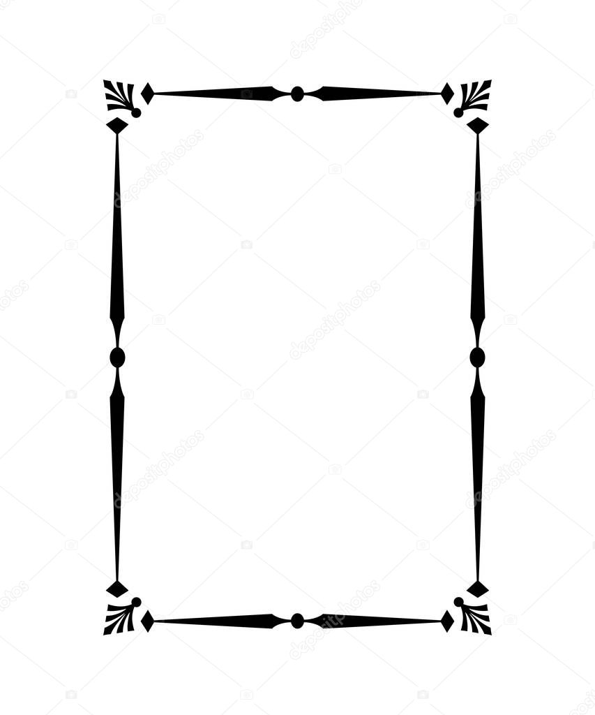 Download Vintage A4 size frame. Border divider for your design menu ...