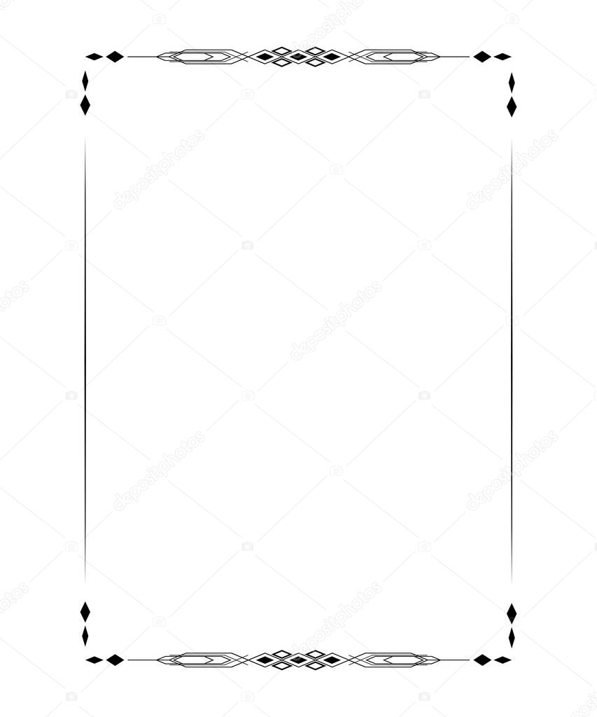 Download Vintage A4 size frame. Border divider for your design menu ...