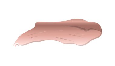 Kozmetik sıvı Vakfı krem leke smear vuruş. Beyaz arka plan üzerinde izole smear makyaj