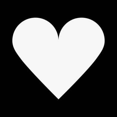 kalp izole düz web telefon simgesi